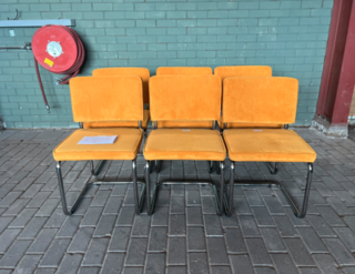 6x Eetkamerstoel, Zuiver , Ridge Rib, Geel